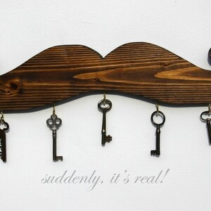 brown mustache key hook image 2