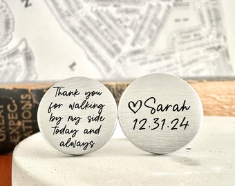 Gift Father of the Bride Cufflinks for Dad on Wedding day Personalized Cufflinks Engraved Father of the bride gift from daughter