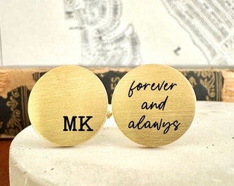 Gift for Groom on Wedding day Personalized Cufflinks for groom from bride Engraved Cuff links gift from wife custom wedding cufflinks