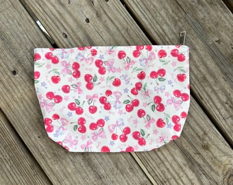 cherry makeup bag - girly, cherries, makeup bag