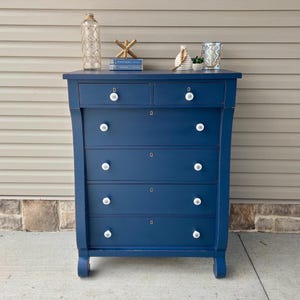 Tall Navy Dresser - Etsy