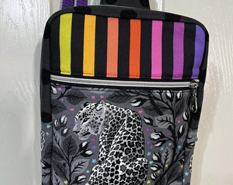 Cheetah Sling Bag | Tula Pink 'Grayworks' Designer Fabric