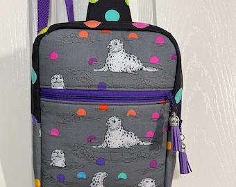 Seal Sling Bag | Tula Pink 'Grayworks' Designer Fabric