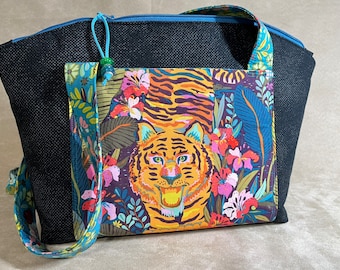 Santorini Purse with Shoulder Straps | Zippered Purse | Handmade Locally