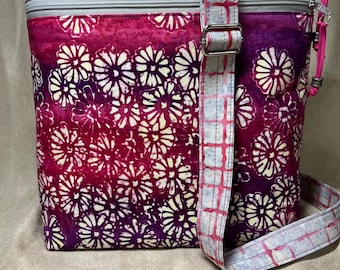 Handmade Cotton Crossbody Bag | Floral Shoulder Purse