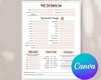 Getting to Know You Questionnaire My Favorite Things About Me Team Building Activities Group Bonding Activities Staff Appreciation