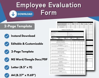 Employee Performance Evaluation Employee Evaluation Form Employee Feedback Employee Relations Job Performance Evaluation