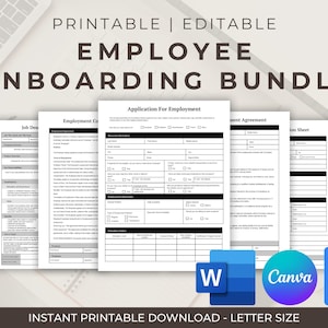 New Hire Checklist Employee Onboarding Bundle New Hire Onboarding New Hire Paperwork Template HR Templates HR Paperwork HR Checklist