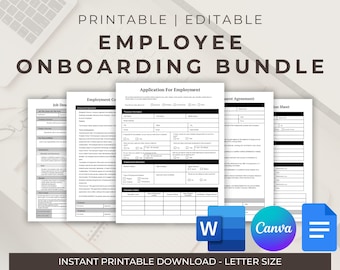 New Hire Checklist Employee Onboarding Bundle New Hire Onboarding New Hire Paperwork Template HR Templates HR Paperwork HR Checklist