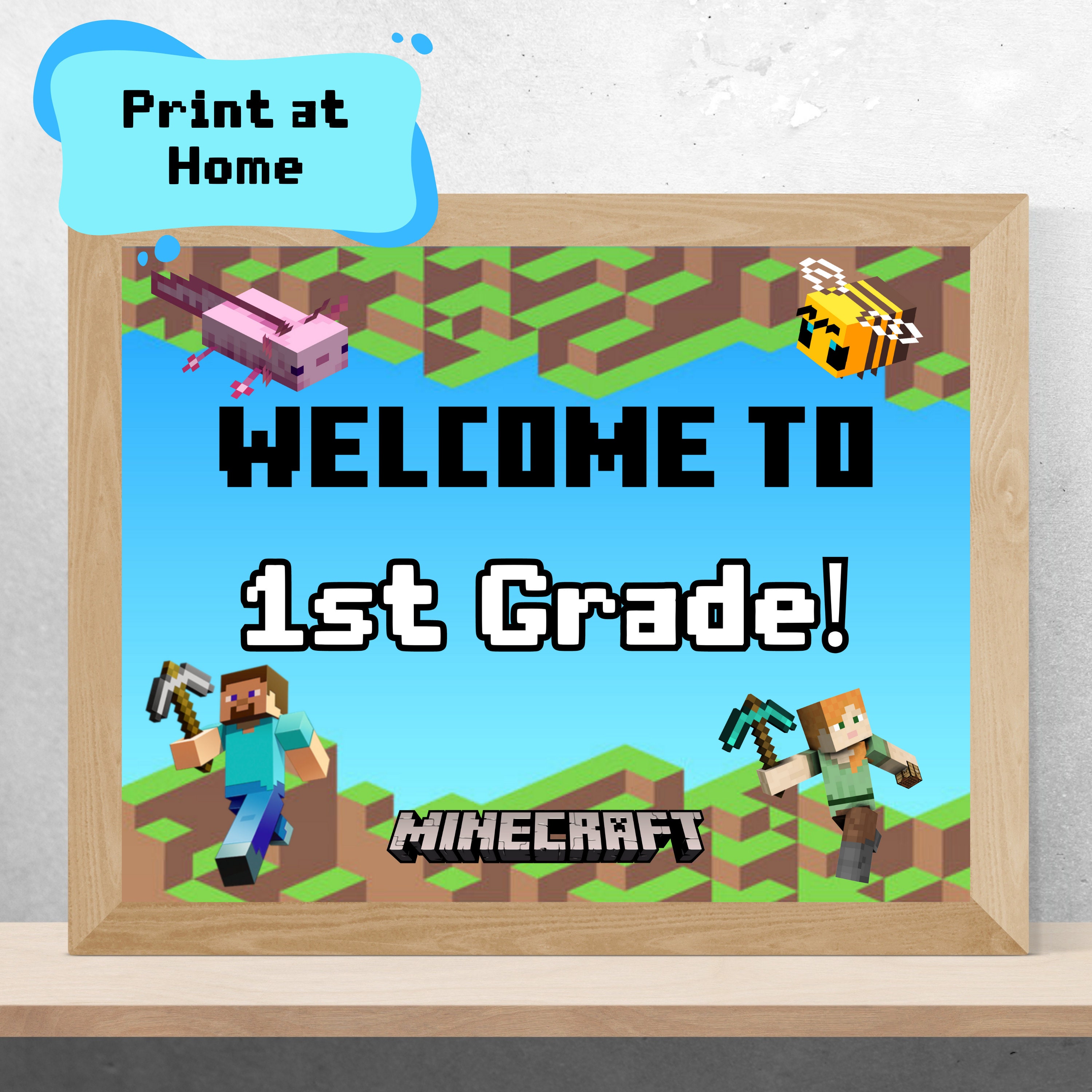 Editable Minecraft Poster Canva
