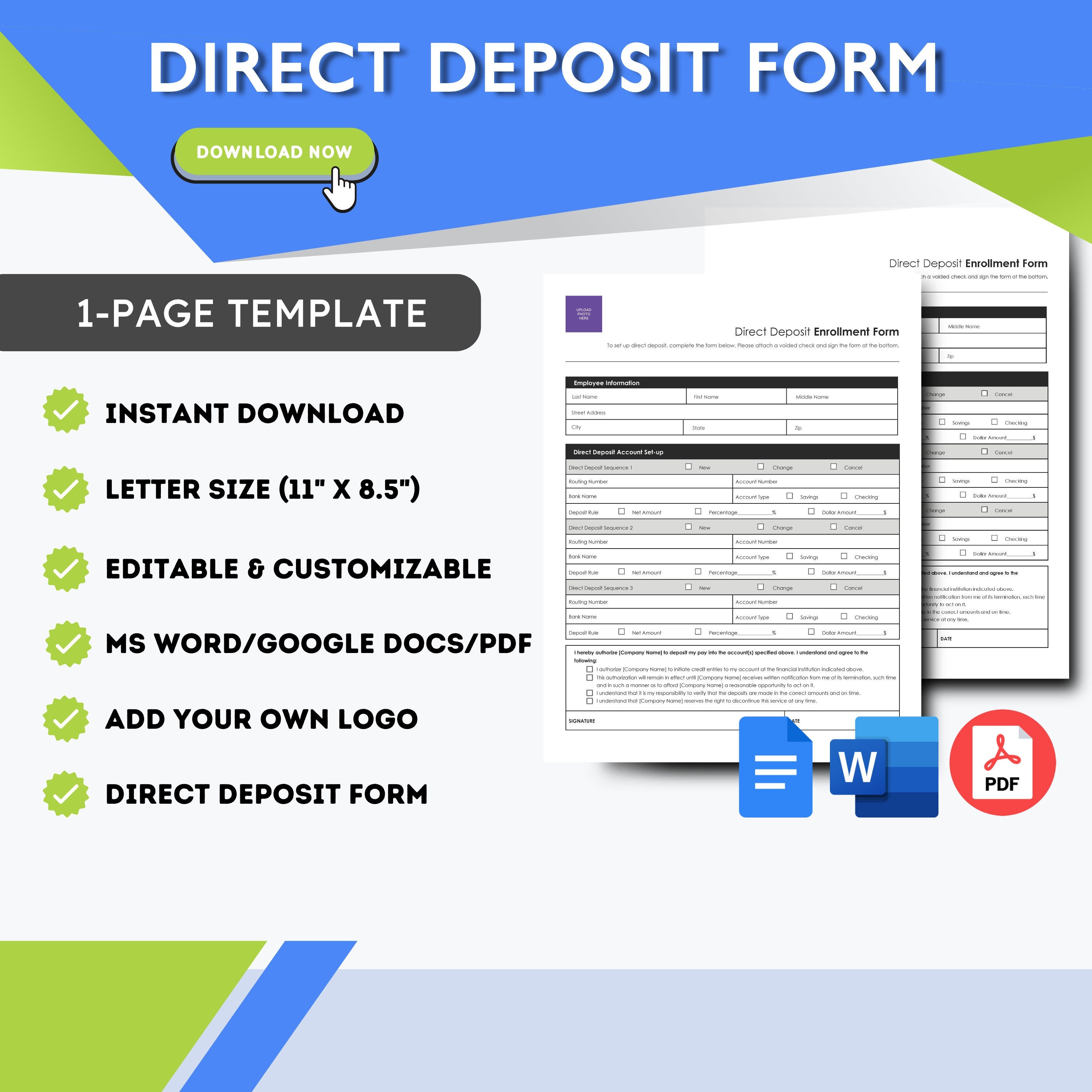 Direct deposit form - Etsy 日本