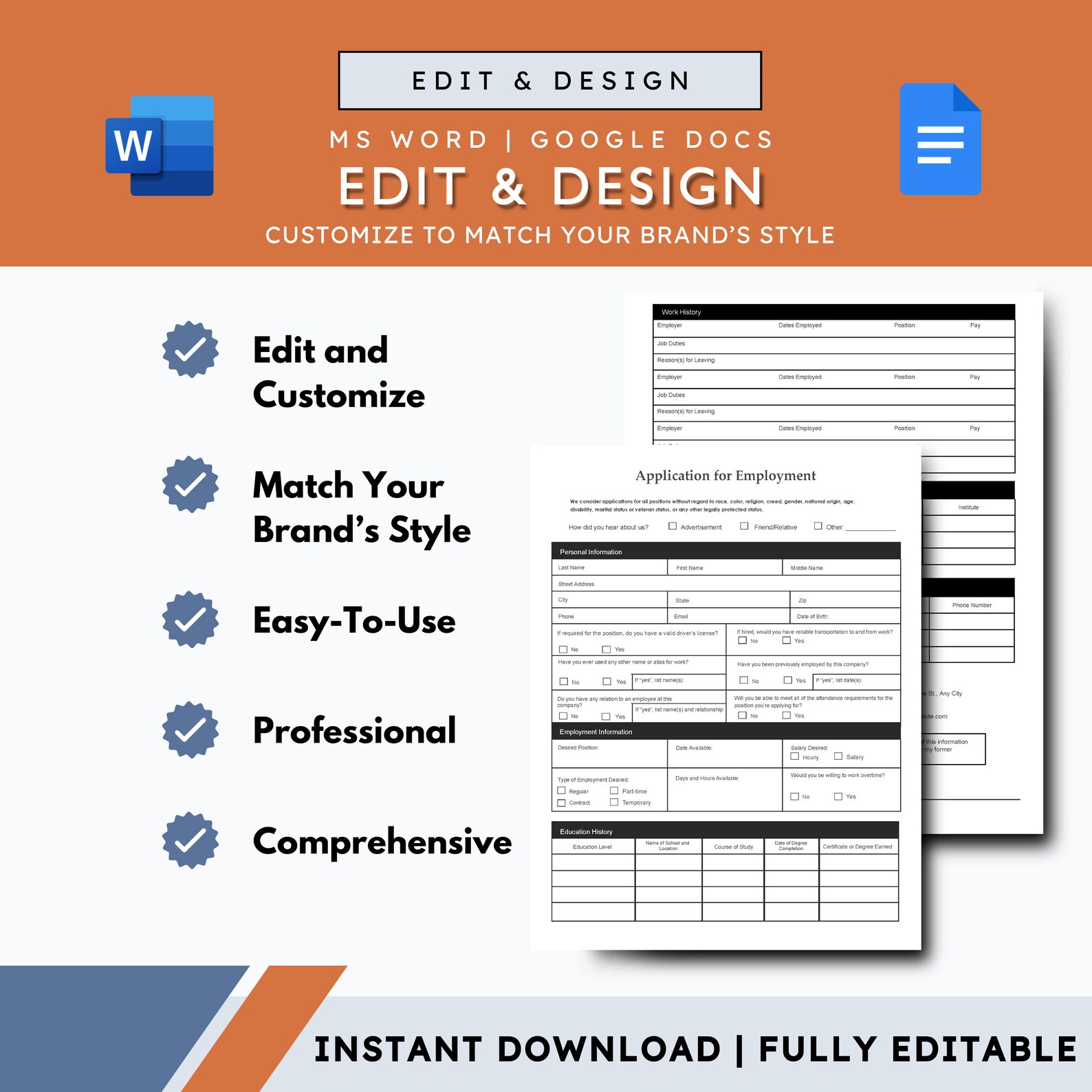 Hiring Form Introduction Printable Job Application Form Recruitment Form Hiring Form Printable ...