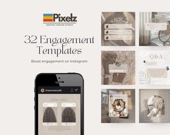 Plantillas de Instagram Light Academia / Canva para redes sociales (Descarga digital)
