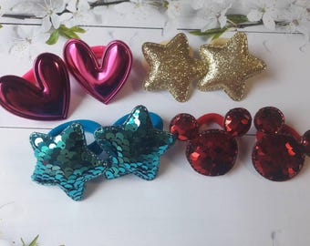 Handmade Bow Hair Ties: Baby Toddler Hair Bobbles