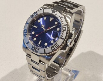 40mm Men's Custom Mod Watch Seiko NH35 Yachtmaster