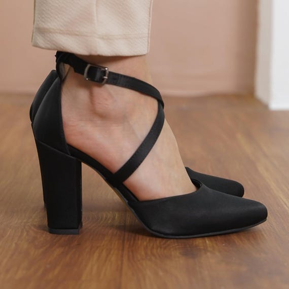 black dress heels closed toe Women's Bold Balance Black Pointed Toe Pump Heels | Size: 10 main image 0