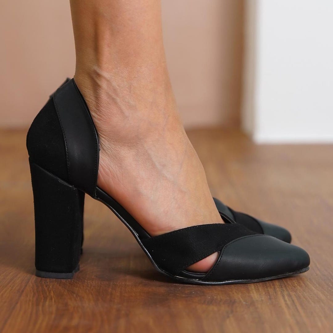 Black Wedding Heels Black Vegan Leather And Suede High Wedding Shoes black-wedding-heels-black-vegan-leather-and-suede-high-wedding-shoes
