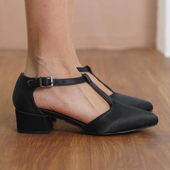 black satin dress shoes Steve Madden Teacup Women's Shoes Black Satin : 5 M