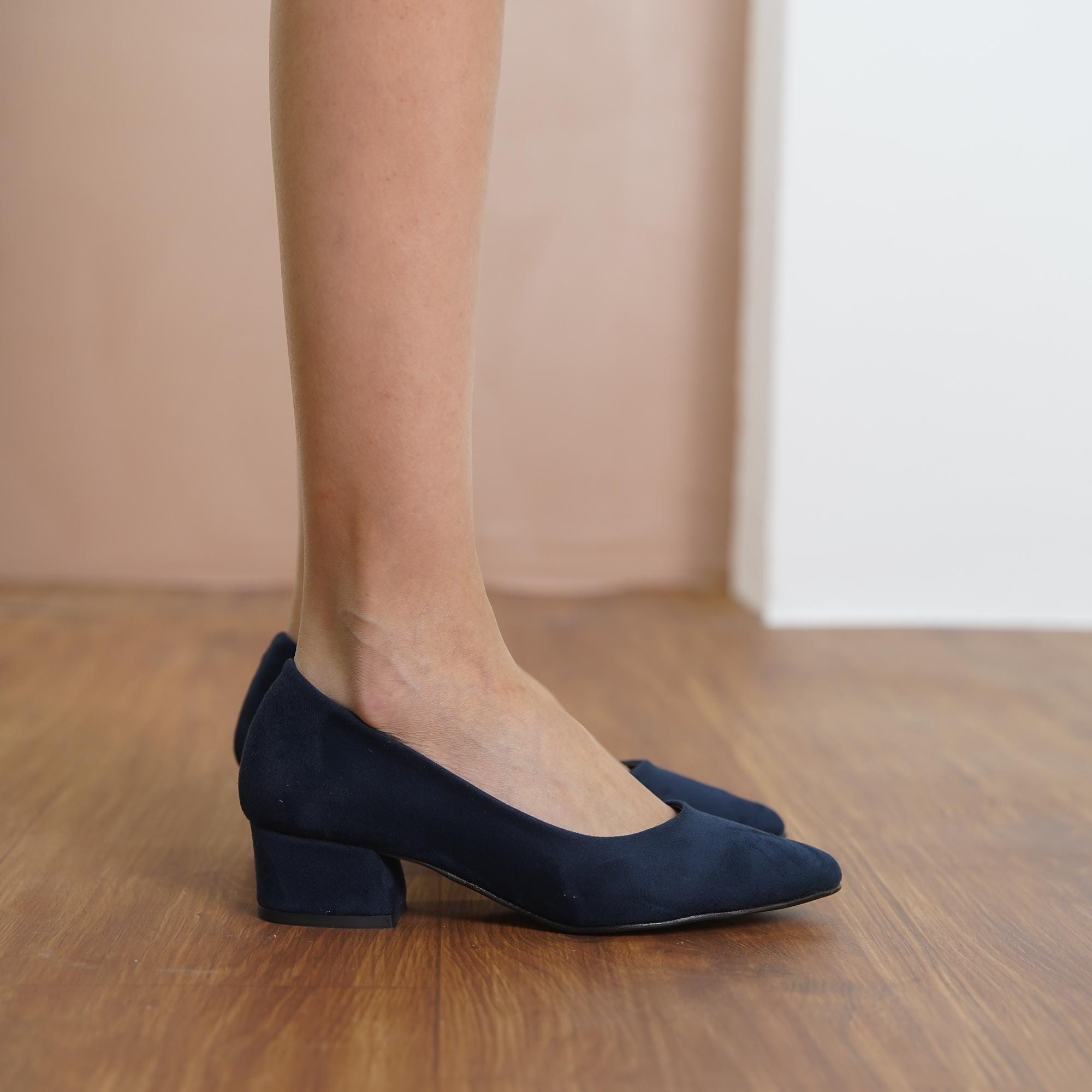 navy blue low heel dress shoes Calla | Ava ensuring all Tods Men's Navy Blue Suede