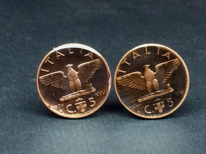Italy coin cufflinks 19mm.