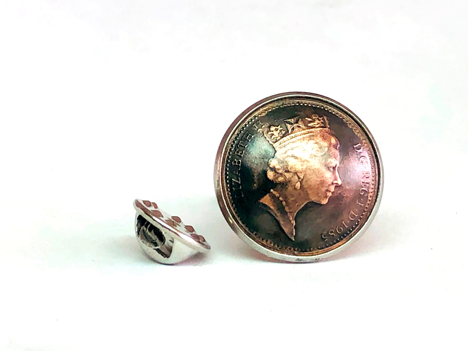 Domed Shape Head and Tail One Pair of UK British Coin One Etsy
