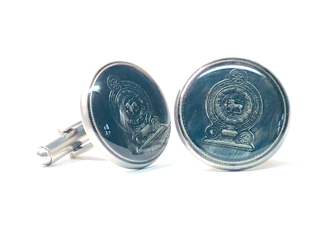 Sri Lanka Coin Cufflinks Lion 18mm Etsy