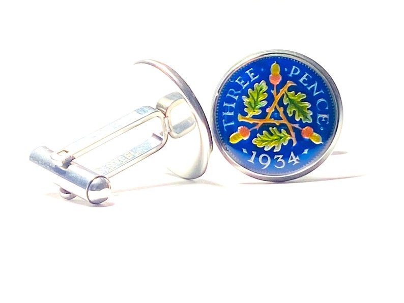 Luxury Silver Three Pence Cufflinks - Choose Your Date 1920-1944 - Unbranded Birthday Gift
