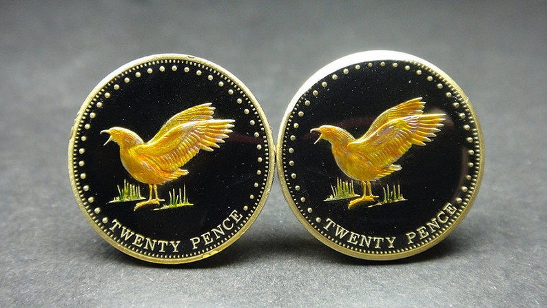 Cufflinks UK British Overseas Territory of Gough Island 21mm.