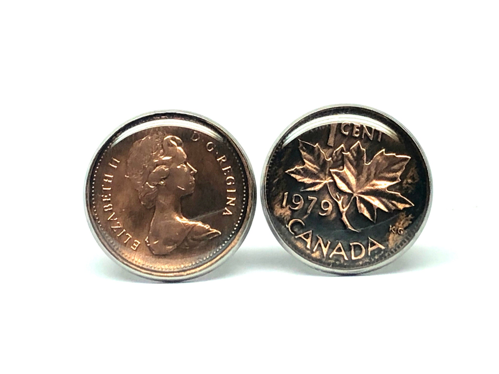 Canada 1975 1 Cent Copper Coin One Canadian Penny 