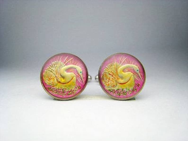 Singapore Enamelled Coin Cufflinks 5 Cents 16mm. Etsy