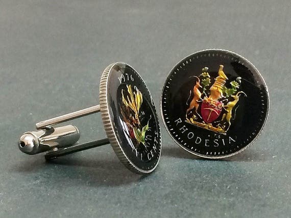 Guyana Sterling Silver Flag Cufflinks