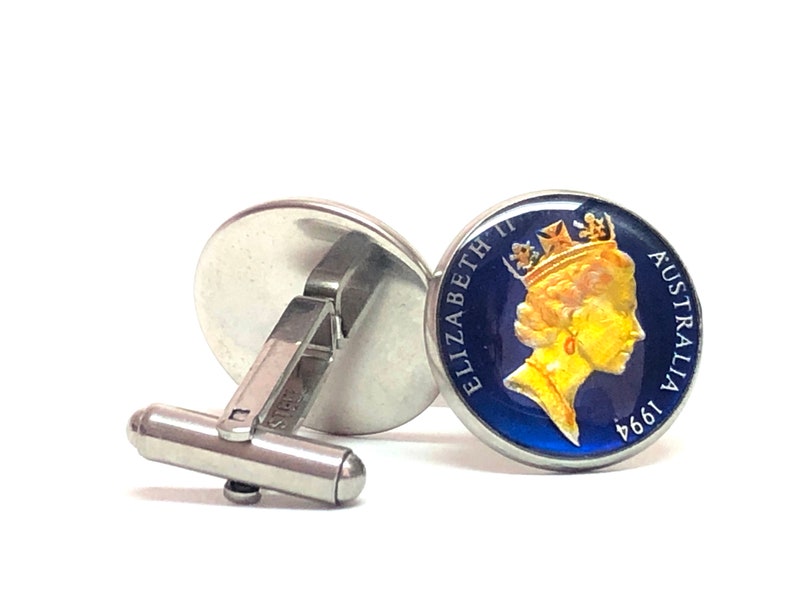 Australia enameled coin cufflinks 5 cents Spiny Anteater 1994 1995 1996 1997 1998 1999 2000 2001 2002 2003 2004 2005 2006 2007 2008 2009