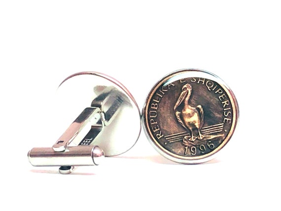 Details about Albania coin cufflinks Pelican,18mm. Details about Albania coin cufflinks Pelican,18mm.