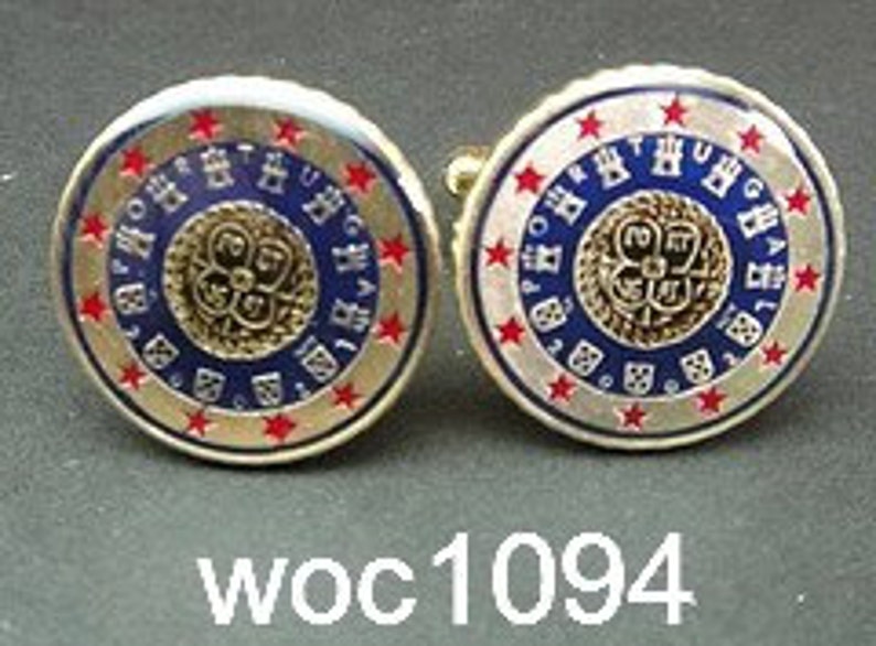 Portugal coin cufflinks EURO 10cents 20mm