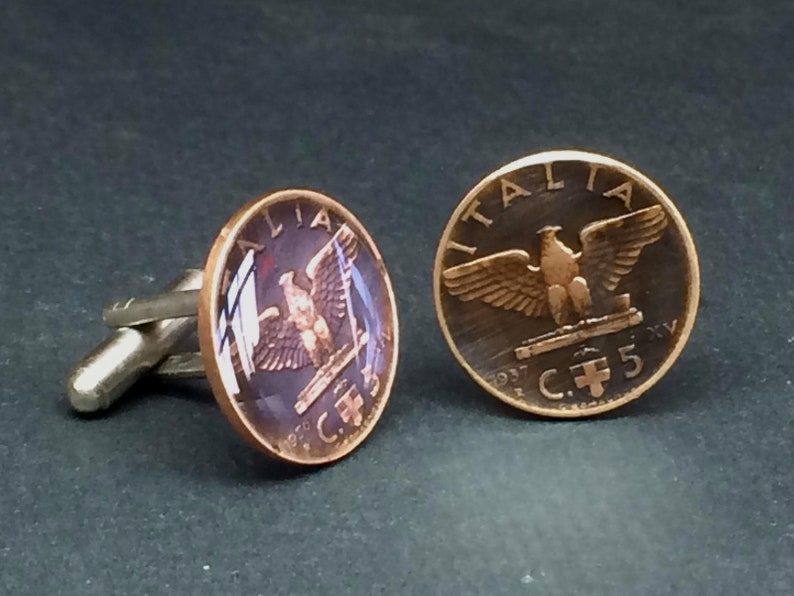 Italy coin cufflinks 19mm.