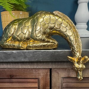 Gerald the Giraffe | Resin Jungle Theme Gold Shelf Sitting Figurine image 5