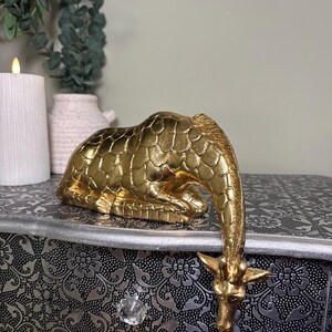 Gerald the Giraffe | Resin Jungle Theme Gold Shelf Sitting Figurine image 10