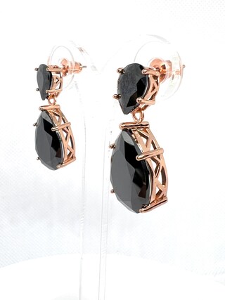 Orecchini Pendenti A Catena Lunghi Con Zirconia Cubica – Placcati Oro 14k, Ipoallergenici, Donna