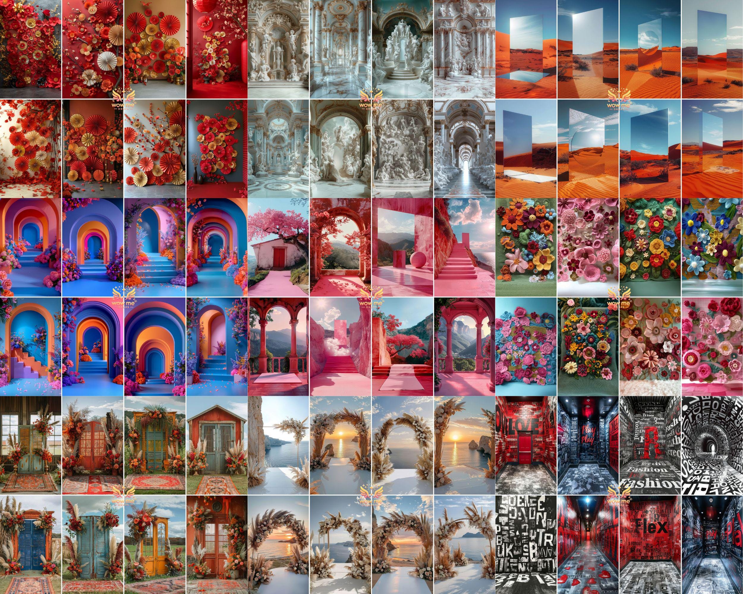 Digital Backdrop Collection Digital Backdrops Whole Shop Bundle, Photography Backgrounds Set ...