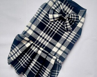 Warm Woolly Dog Dress | Handmade Dog Outfit with Matching Hair Bow | Cozy, Comfortable & Stylish Pet Apparel for Small Dogs  | Gif Wrapping