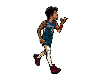 Kelly, Kelly Oubre Die-Cut Vinyl Sticker, Laptop Sticker, 76ers NBA basketball sticker