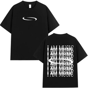 Camisetas con el logo del álbum "I Am Music", camisetas extragrandes de hip hop, camisetas vintage, camisetas unisex, regalo para ella