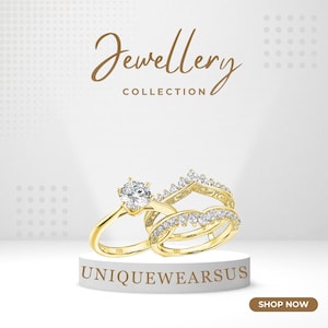 Round Cut Wedding Ring Set Women, Bridal Ring Set, 925 Sterling Silver Engagement Ring, CZ Promise Rings, Women Anniversary Ring