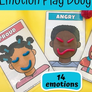 Tapis Play-Doh Emotion imprimables – Activité de sentiments pour les enfants d'âge préscolaire et les tout-petits