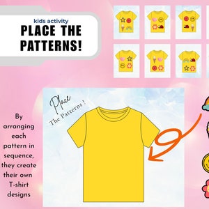 Digital Activity Game for Kids - Visual Memory and Sequencing Development T-Shirt Design Game - Educational and Fun Digital Game