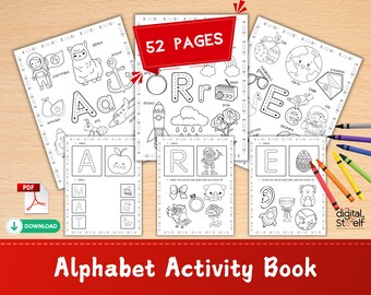 Alphabet Coloring Pages: 52 Printable Letter Tracing Worksheets (PDF)