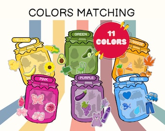 Color Matching Game: Montessori Preschool Printable (PDF)