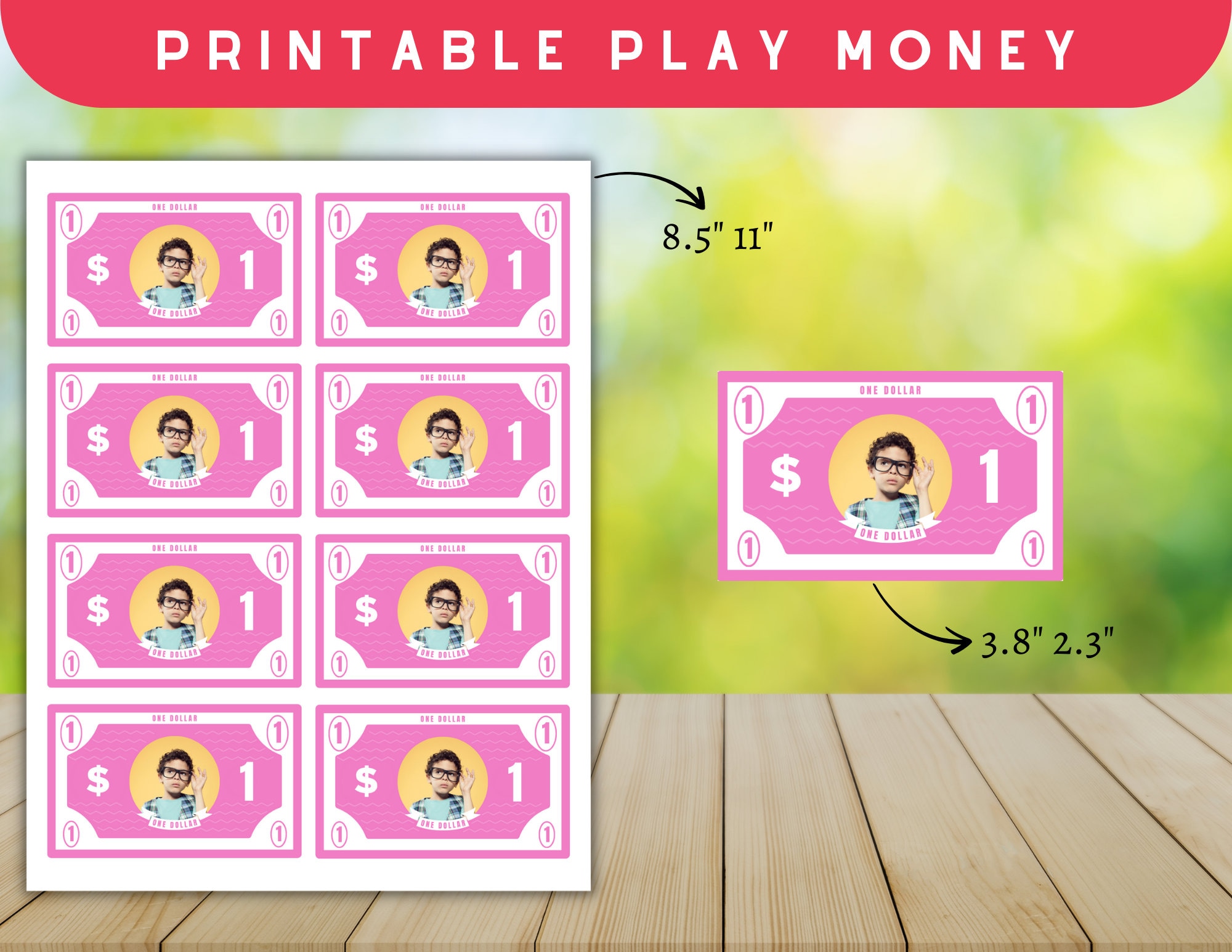 Personalized Children's Play Money Set - Customizable Currency for Kids ...