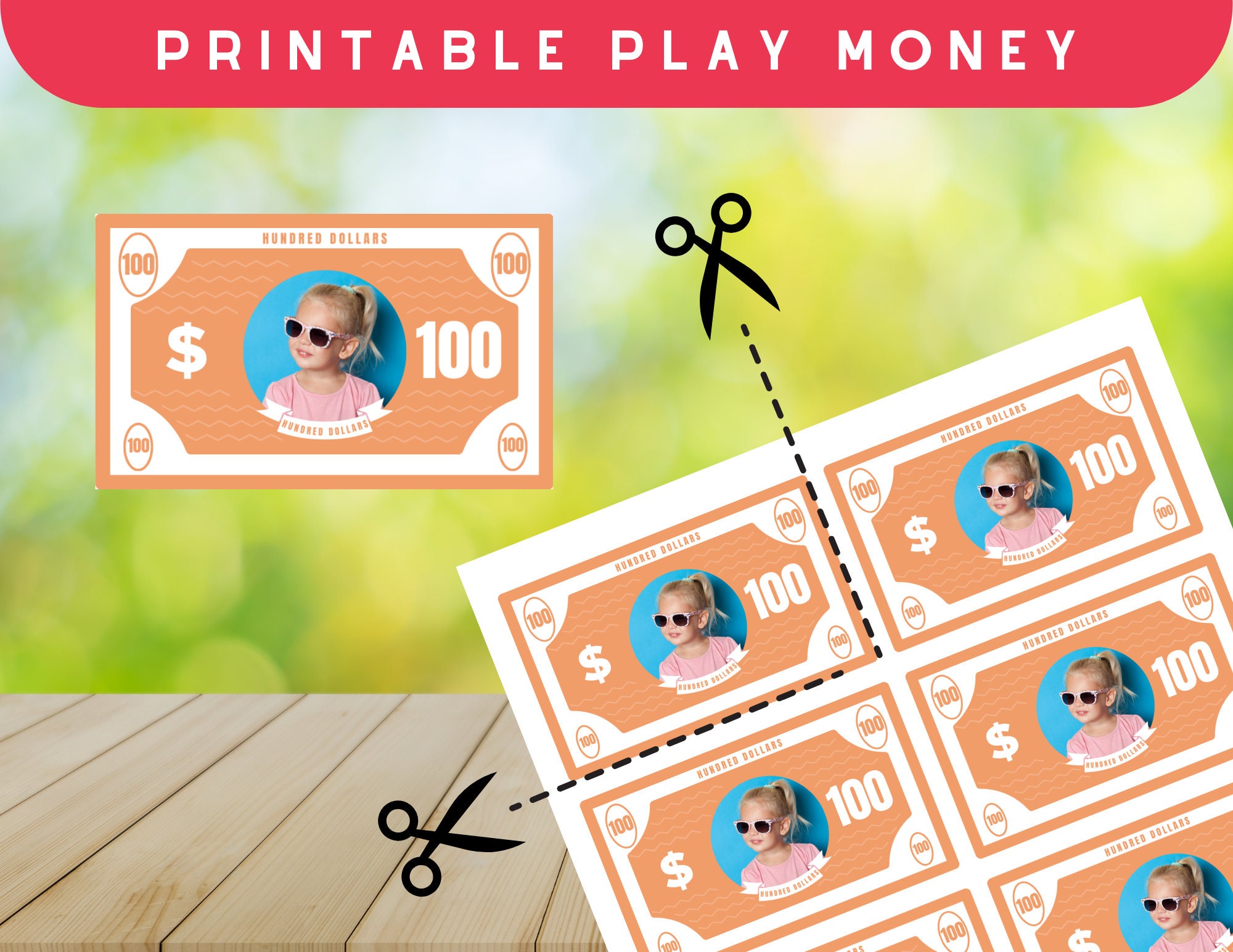 Personalized Children's Play Money Set - Customizable Currency for Kids ...