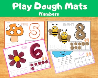 Printable Number Playdough Mats: Montessori Toddler Learning (Digital Download)